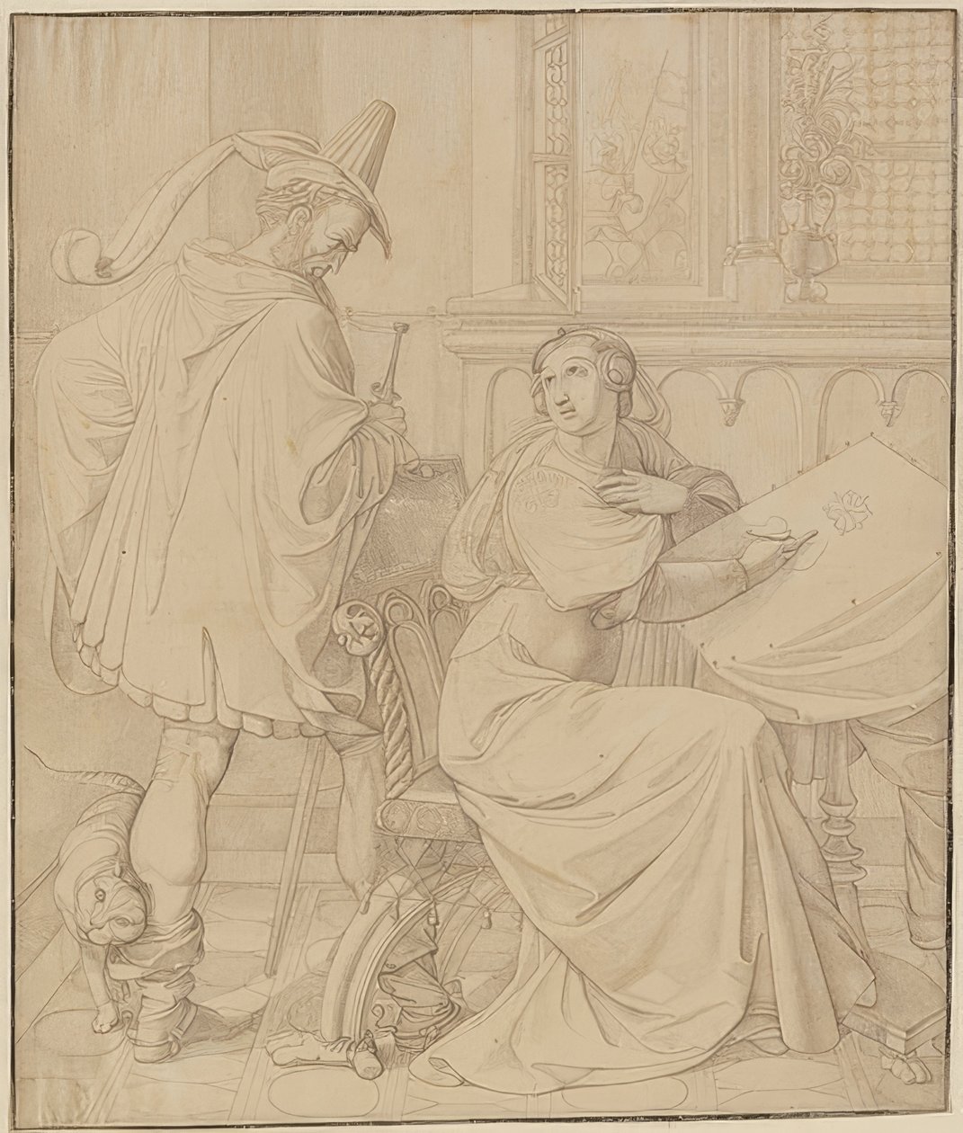 Seven Drawings for the Nibelungen: 3. Hagen