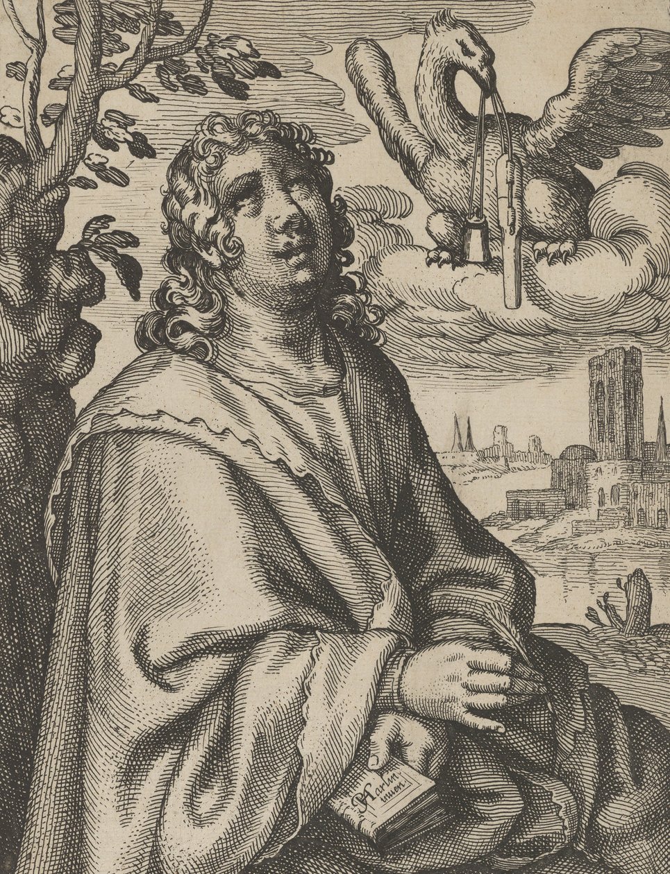 John, from The Four Evangelists by Petrus Feddes