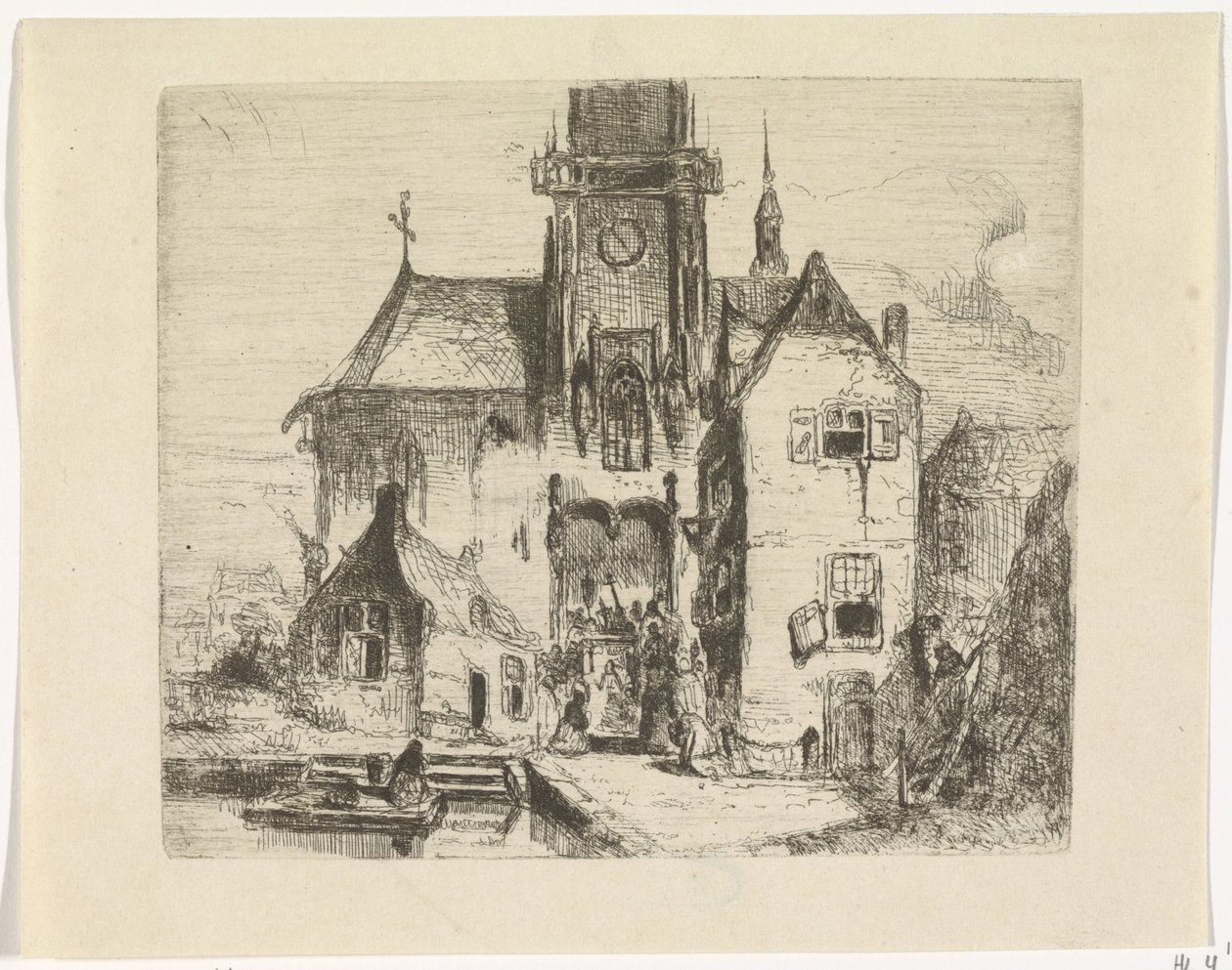 Procession in the Doorway of a Church by Petrus Marius Molijn