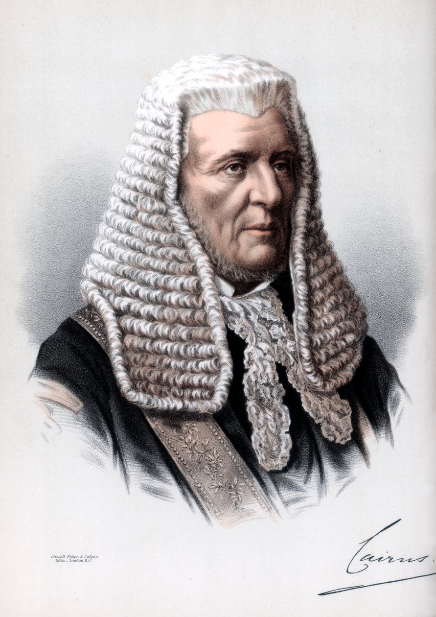 Hugh McCalmont Cairns, 1st Earl Cairns, Lord Chancellor of Great Britain, c1890 by Petter and Galpin Cassell