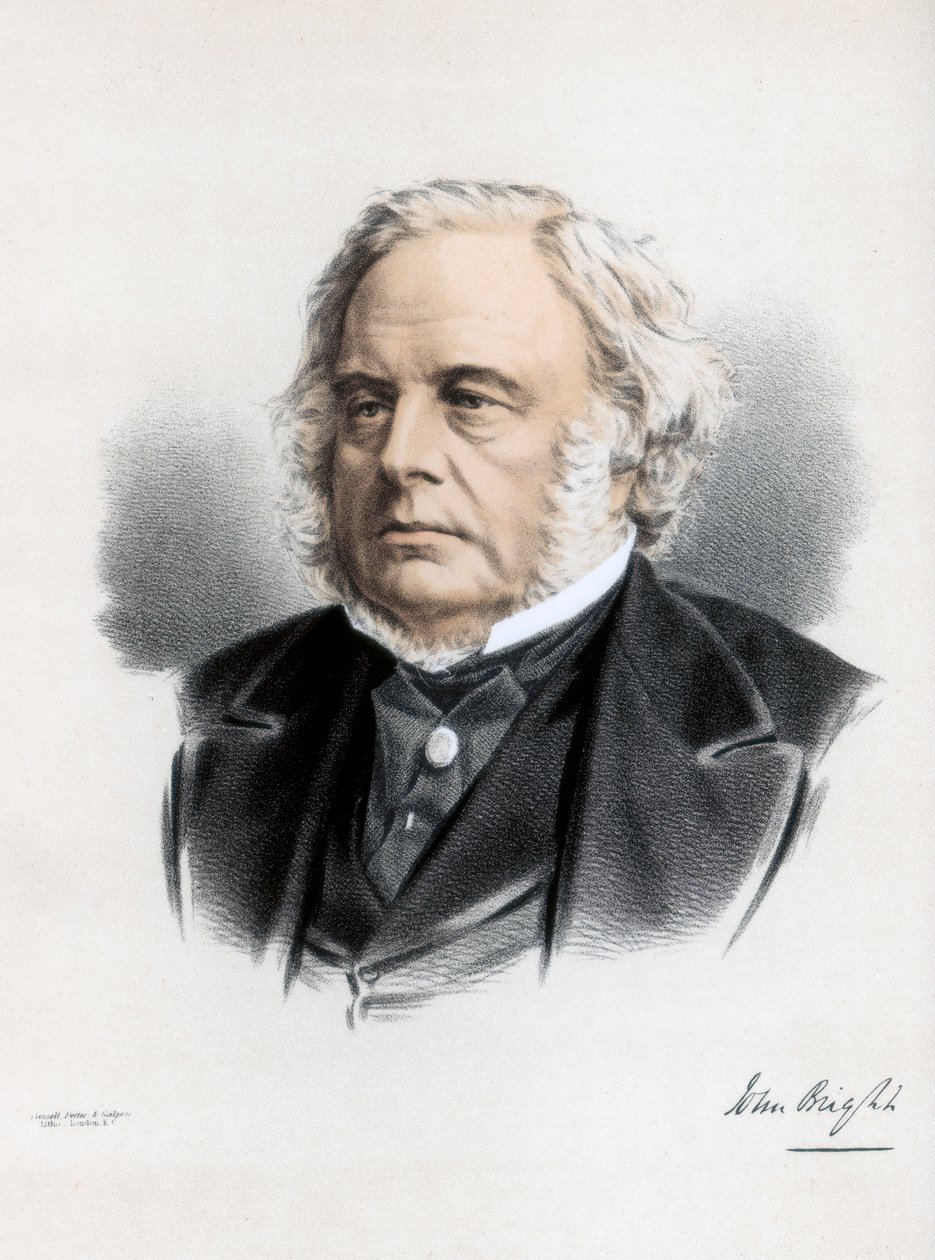 John Bright, British Radical and Liberal statesman, c1890 by Petter and Galpin Cassell