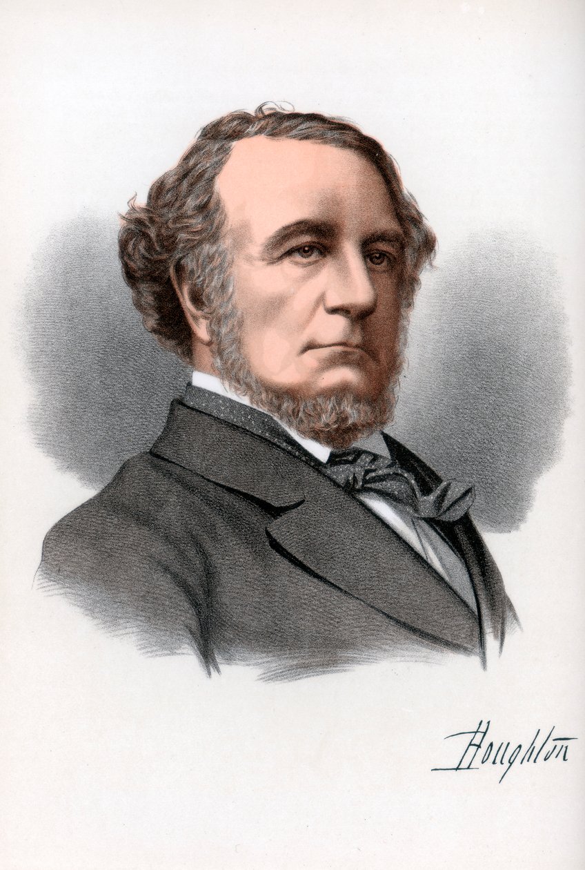 Richard Monckton Milnes, 1st Baron Houghton, English Poet and Politician, c. 1890 by Petter and Galpin Cassell