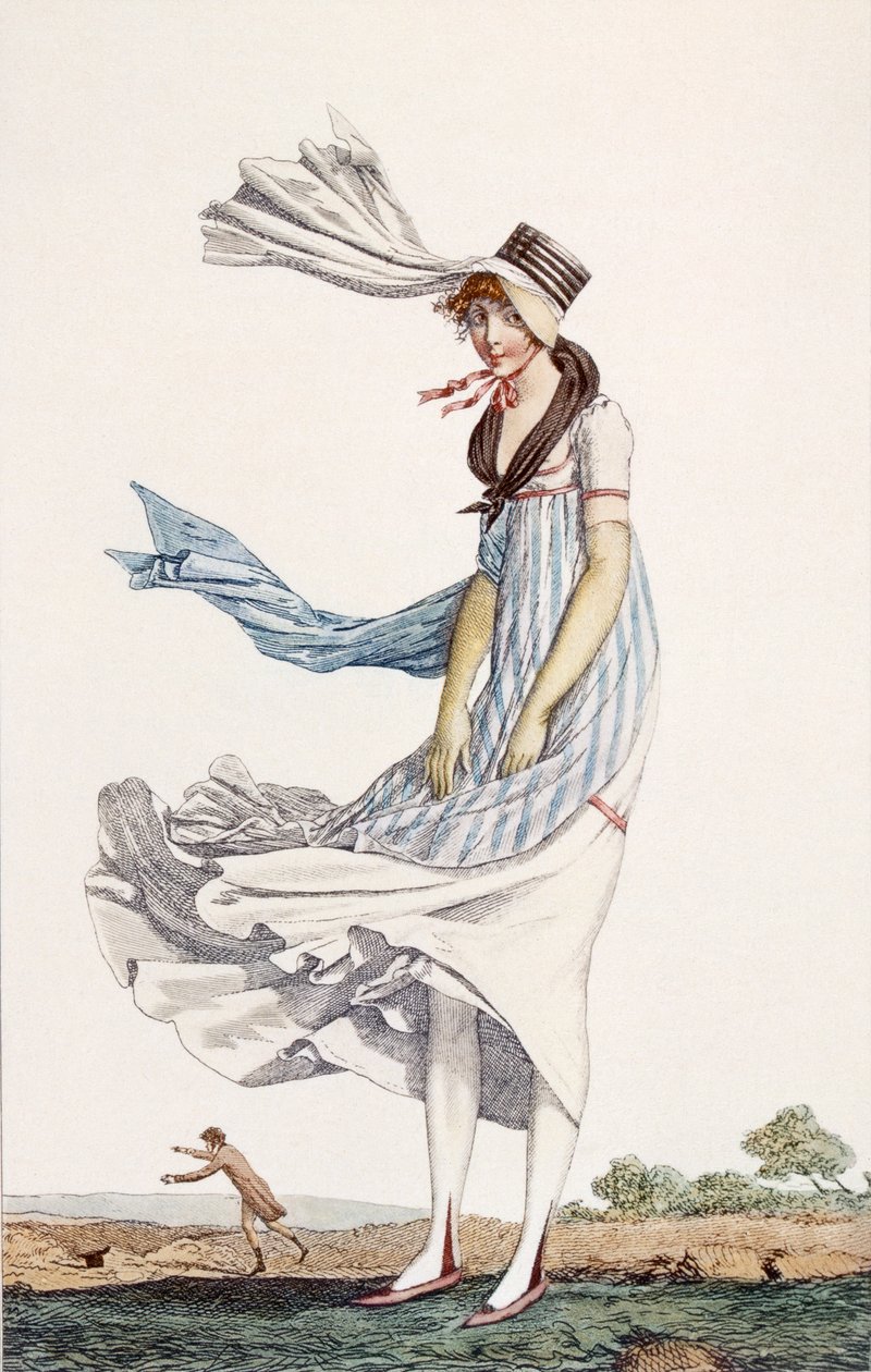 A Ladies Summer Promenade Dress, 1800 by Philibert Louis Debucourt
