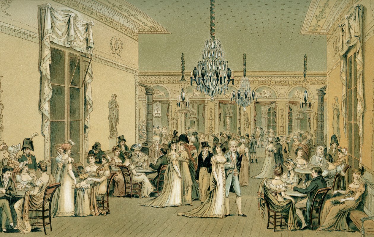 Salon at Café Frascati, Paris by Philibert Louis Debucourt