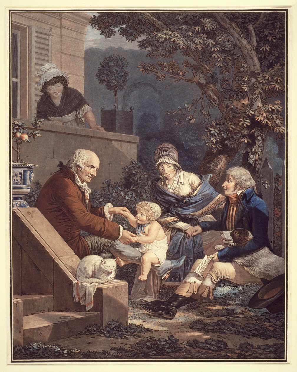 Paternal Pleasures by Philibert-Louis Debucourt