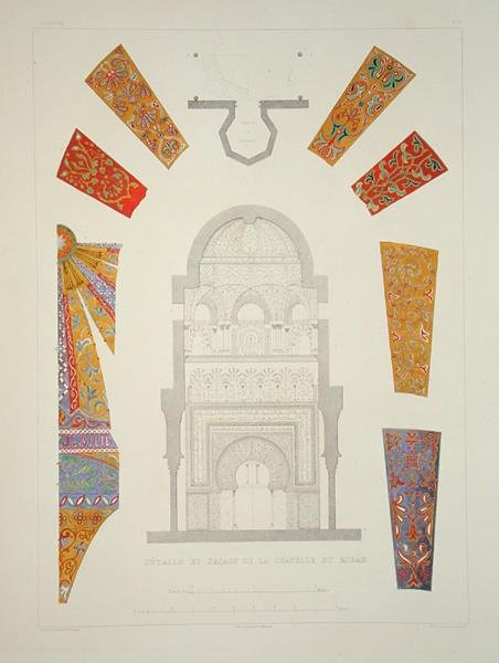 Details and facade of the chapel of Mirah, from 