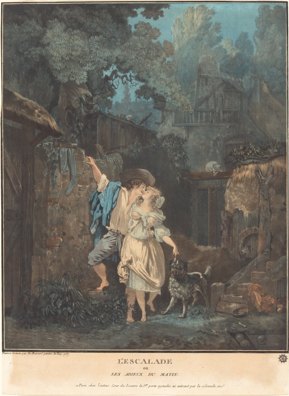 The Climb, or the Morning Farewell by Philibert Louis Debucourt
