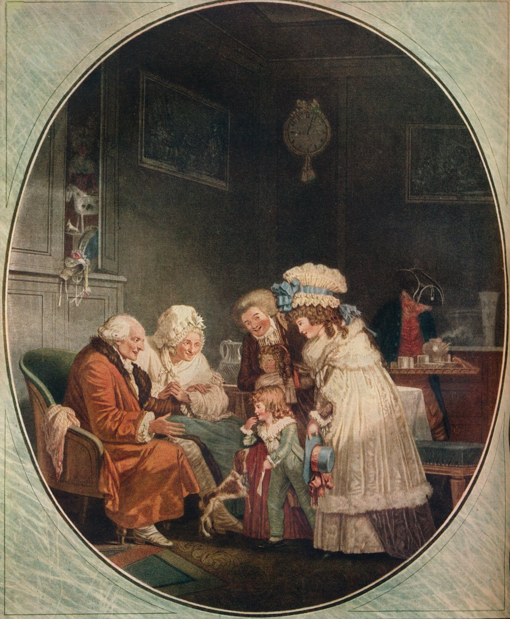 Le Compliment ou La Matinee Du Jour De Lan by Philibert Louis Debucourt