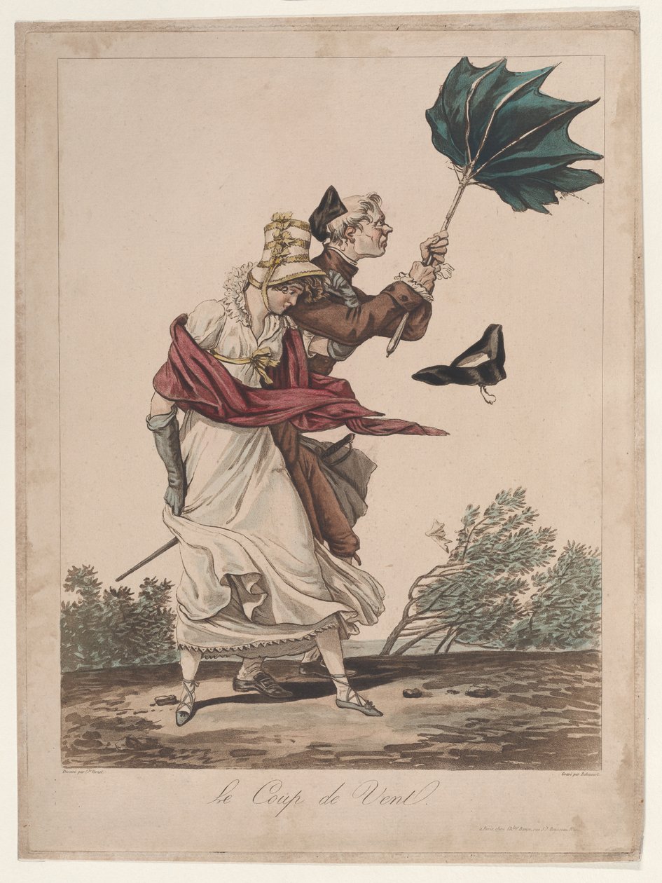 Le Coup de Vent by Philibert Louis Debucourt