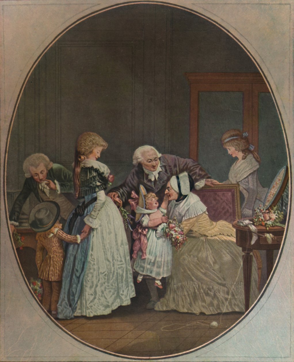 Les Bouquets, Ou La Fete De La GrandMaman by Philibert Louis Debucourt