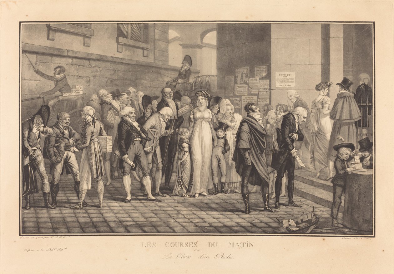 Morning Races, or the Gate of a Rich Man by Philibert Louis Debucourt