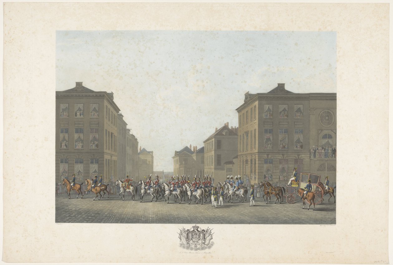 Music Corps at the Inauguration of William I in Brussels on September 21, 1815 by Philibert Louis Debucourt