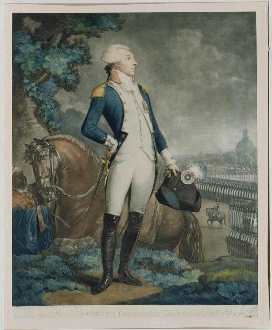 Portrait of the Marquis de La Fayette, Commander of the National Guard by Philibert Louis Debucourt