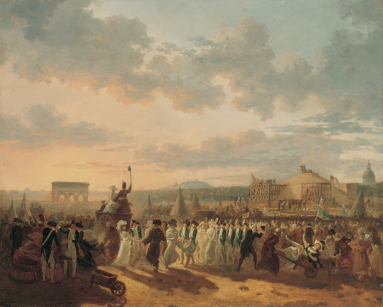 Preparations for the Fete de la Federation, 14th July 1790 by Philibert Louis Debucourt
