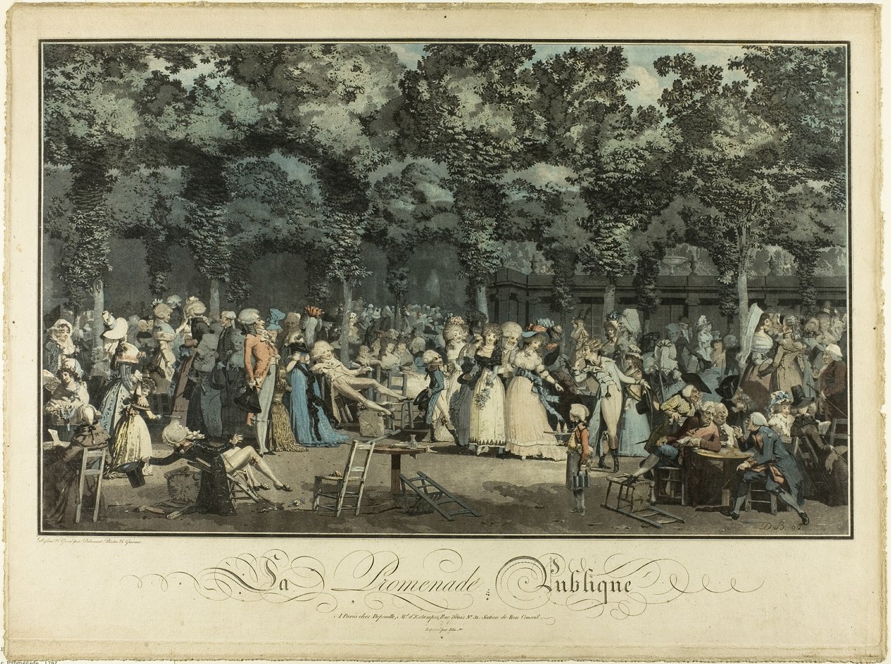 Public Promenade by Philibert Louis Debucourt