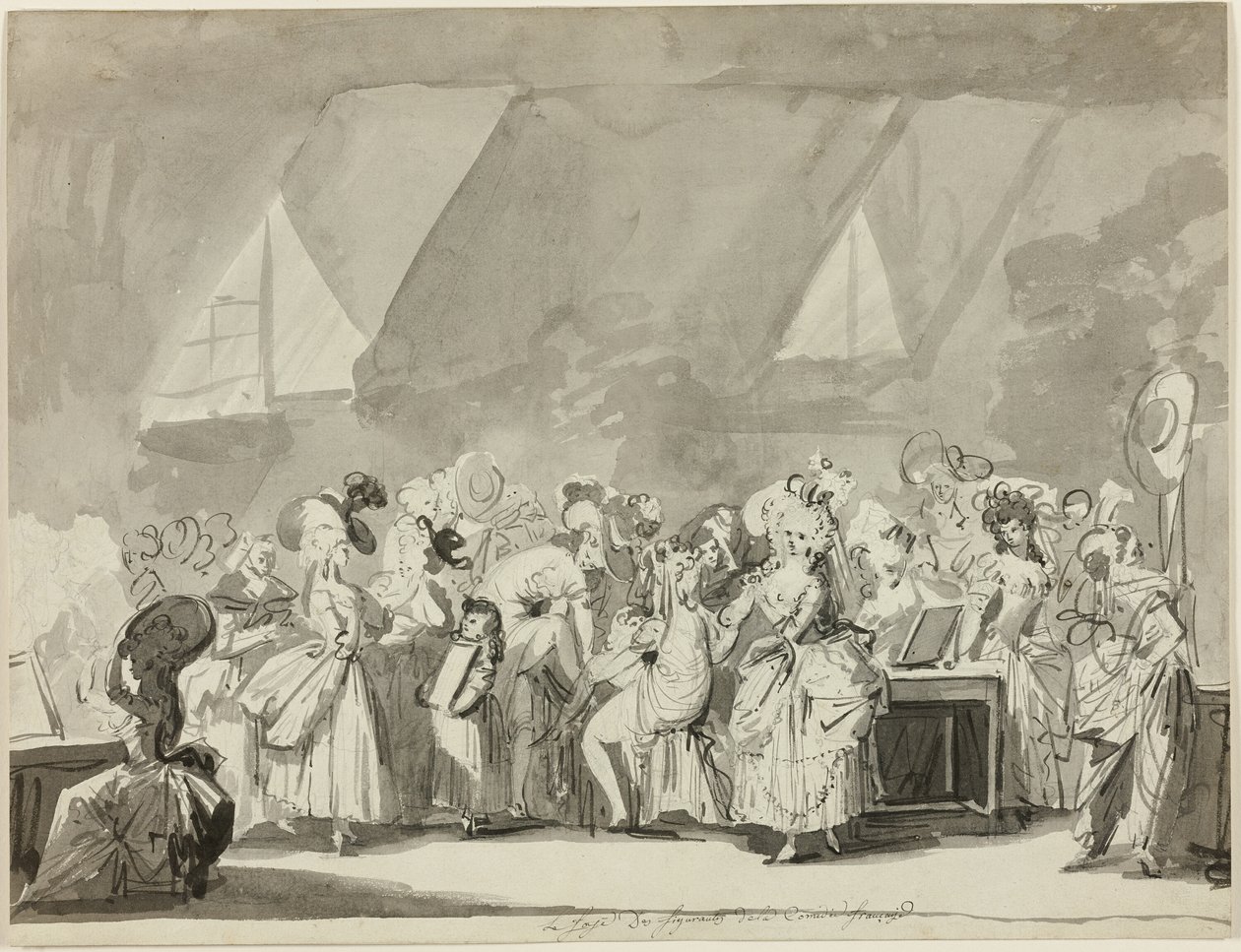 The Dressing Room of the Extras of the Comedie Francaise by Philibert Louis Debucourt