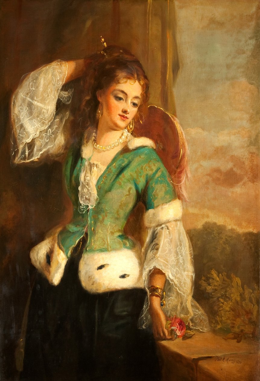 Portrait of a Lady in a Green Jacket, 1890 by Philip Richard Morris