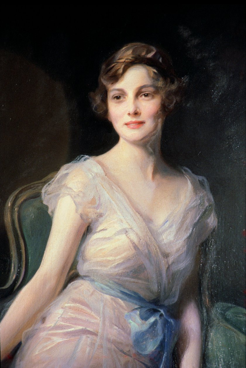 Portrait of Miss Leicester-Warren (detail) by Philip Alexius de Laszlo