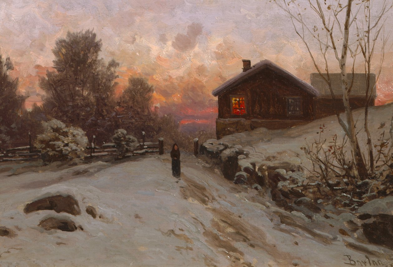Winter Landscape with House by Philip Barlag