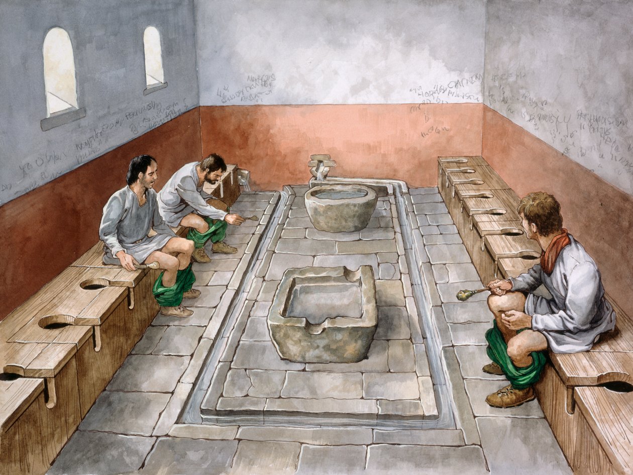 Roman latrine, 2nd century, c. 1990-2010 by Philip Corke