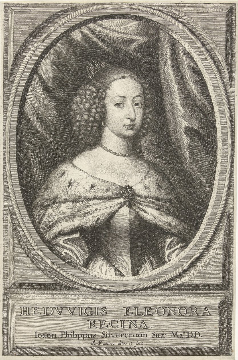 Portrait of Hedwig Eleonora, Queen of Sweden by Philip Fruytiers
