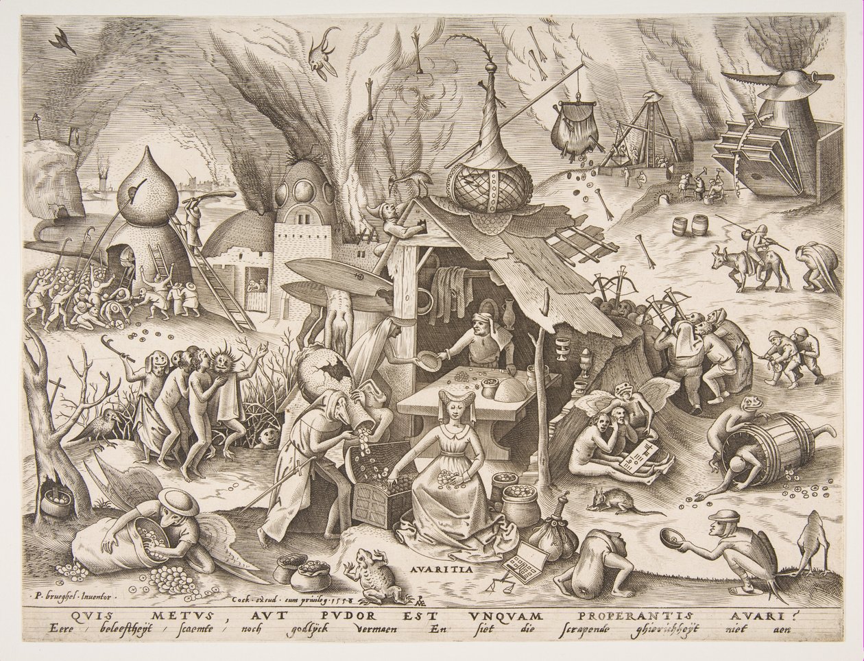 Avarice from the Series The Seven Deadly Sins by Philip Galle