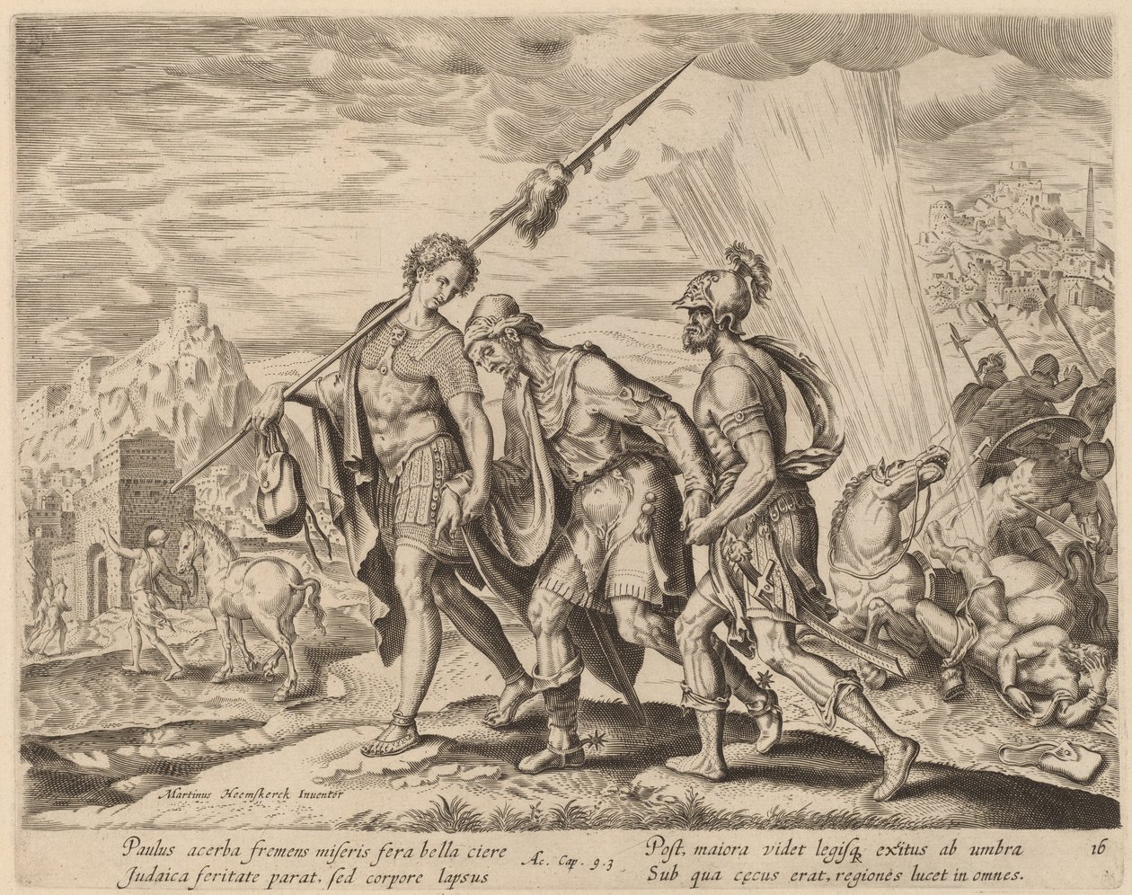 The Conversion of Saint Paul by Philip Galle after Maerten van Heemskerck