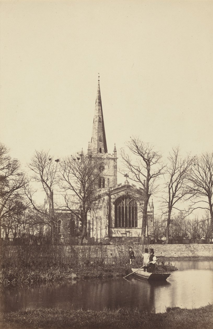 Church from a River Bank, 1850s by Philip Henry Delamotte