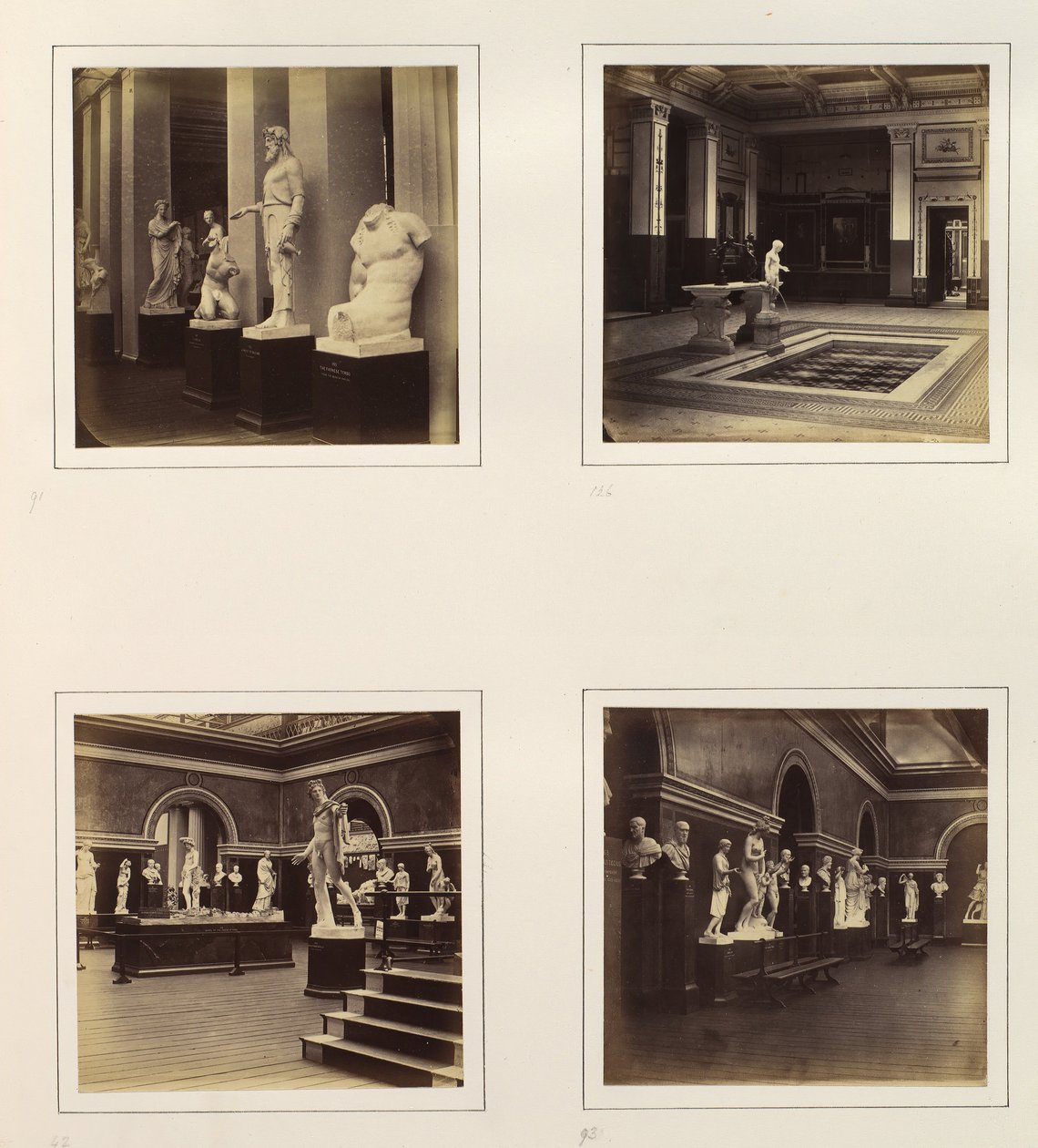 Greek Court with Farnese Torso of a Youth, View of a Classical Fountain and Pool by Philip Henry Delamotte.
