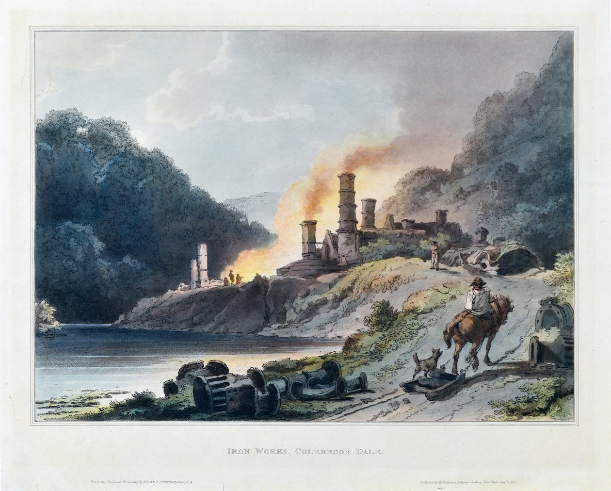 Iron Works, Colebrook Dale by Philip James de (1740 1812) Loutherbourg
