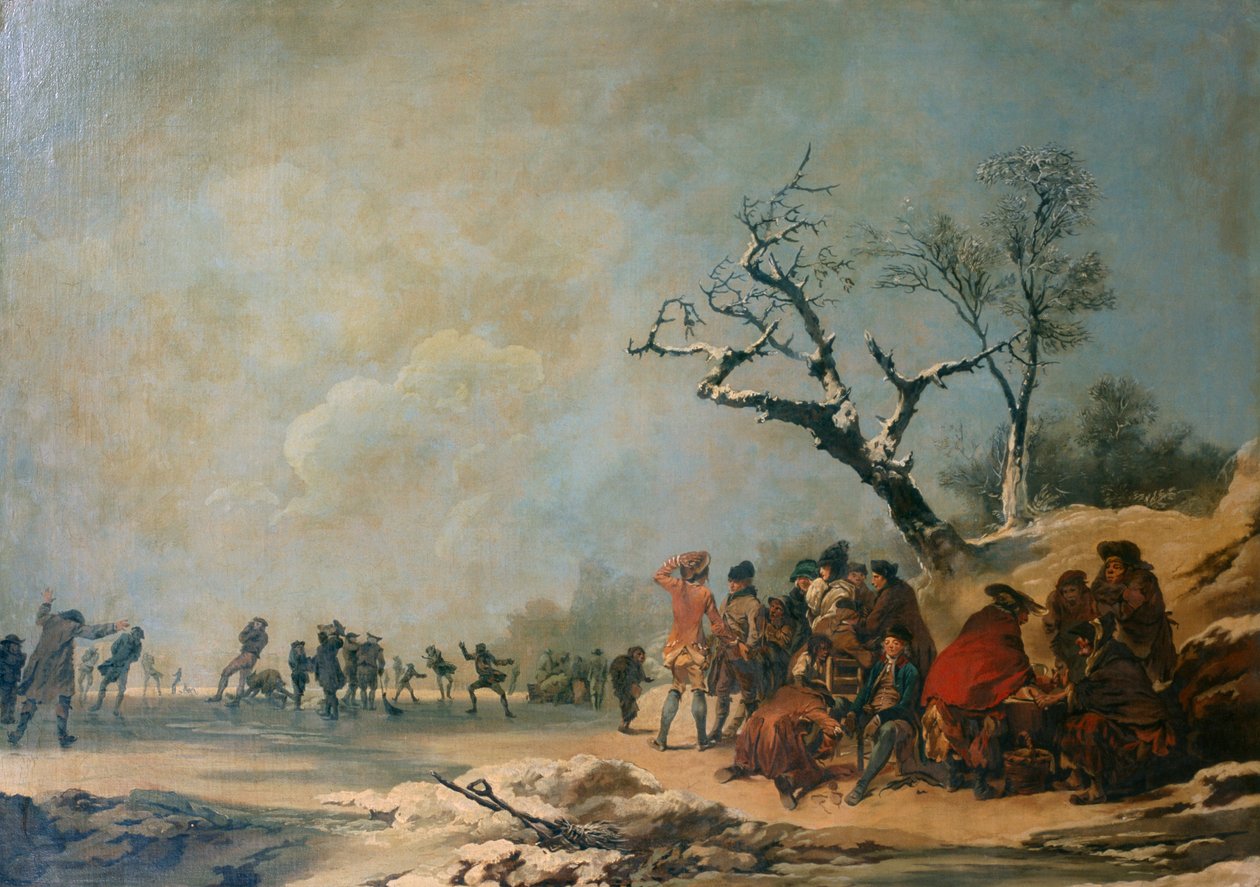 The Skaters by Philip James de (1740 1812) Loutherbourg