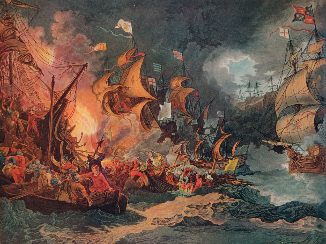 Defeat of the Spanish Armada, 1797 by Philip James de Loutherbourg