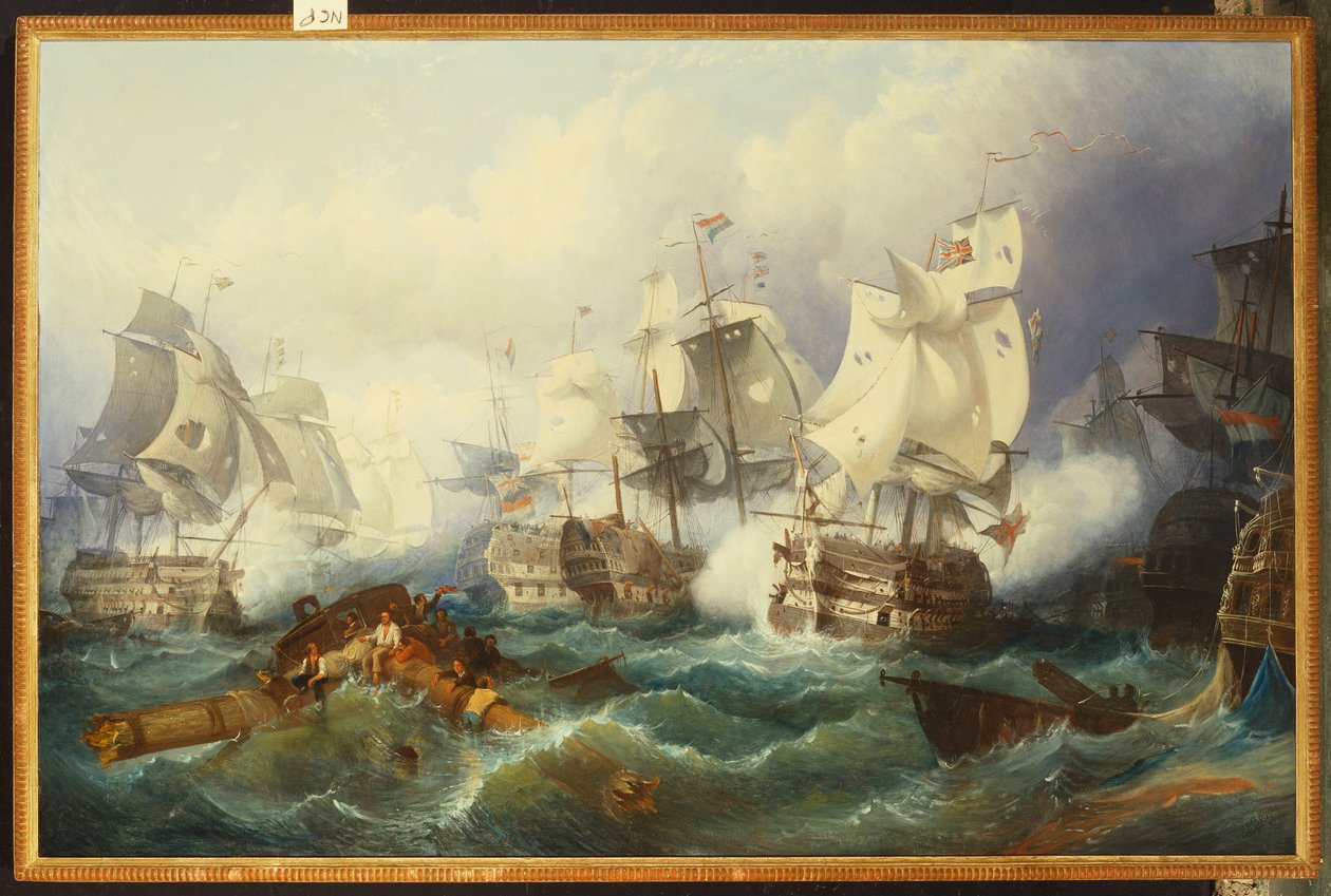 The Battle of Trafalgar by Philip James de Loutherbourg