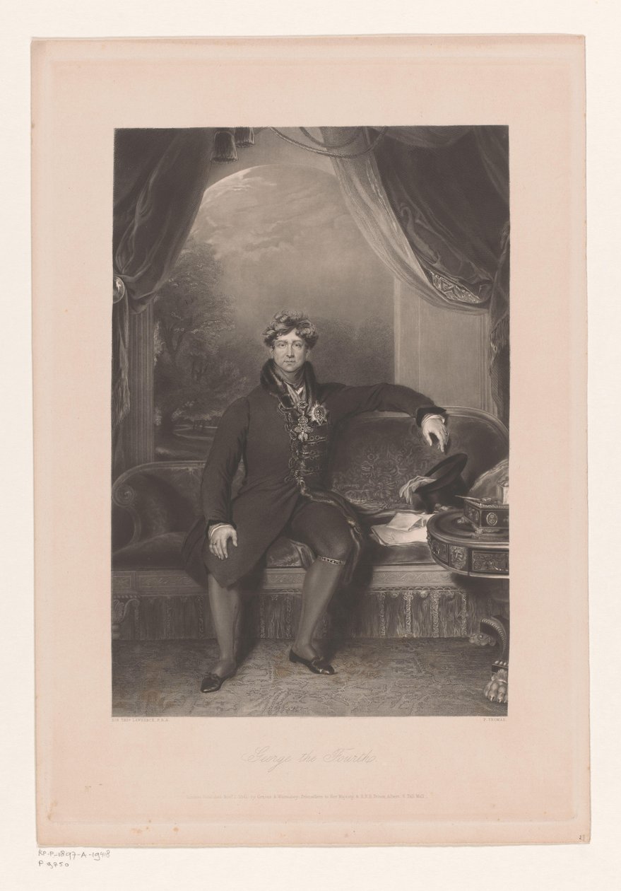 Portrait of George IV, King of England by Philip Thomas