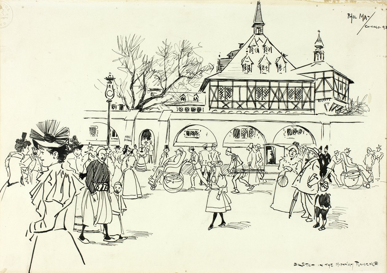 Sketch in the Midway Plaisance by Philip William May