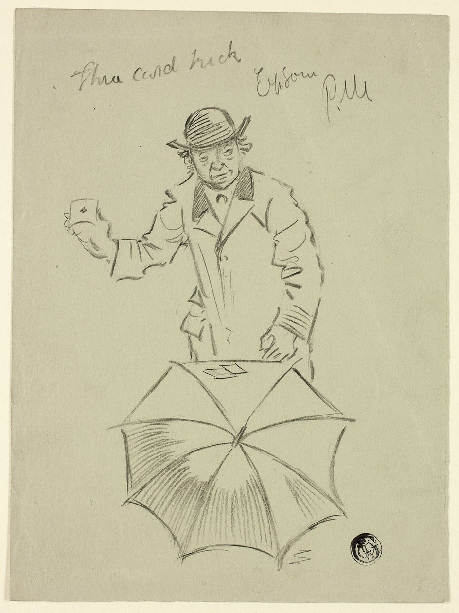 Three Card Trick, Epsom by Philip William May