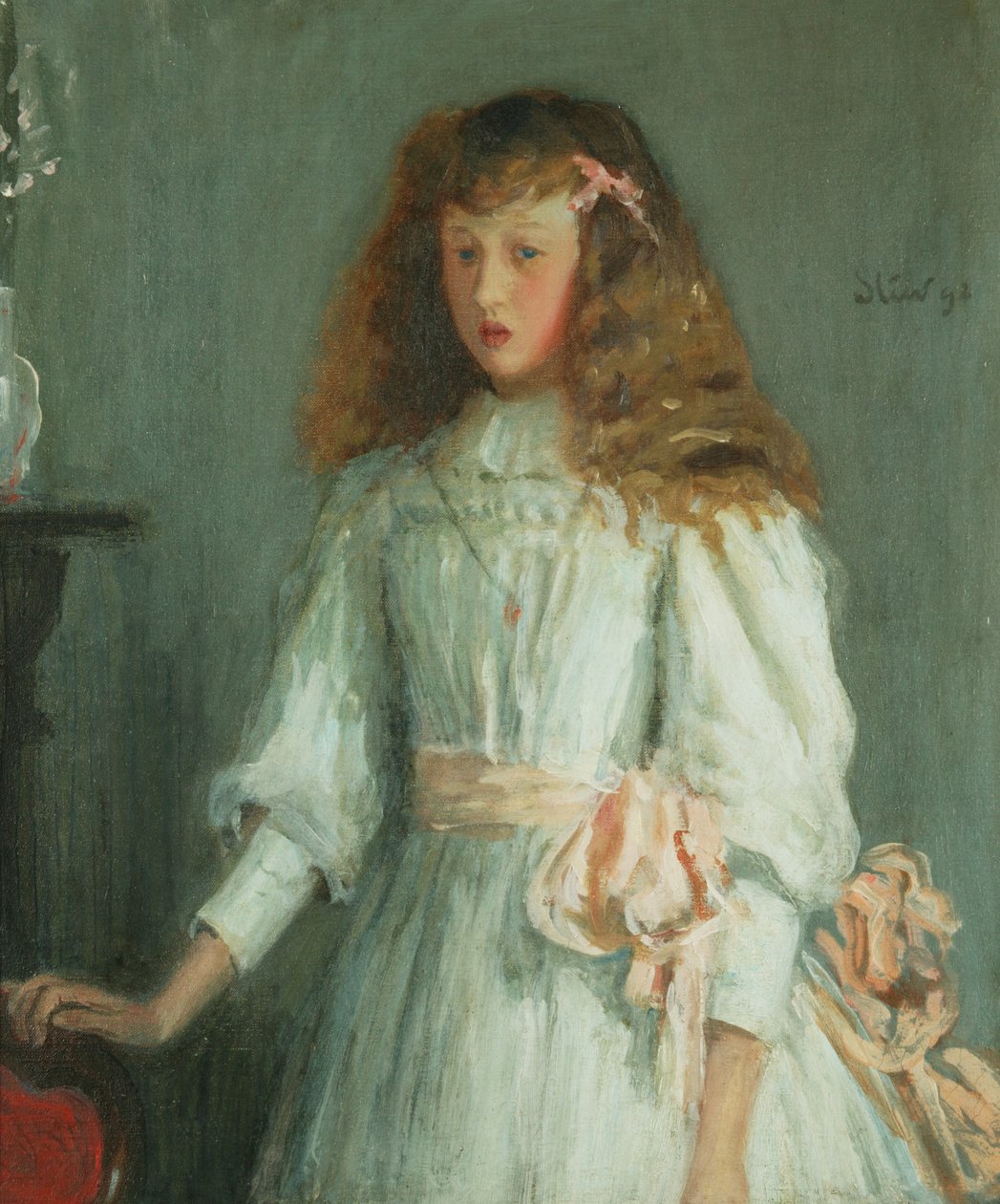 A Young Girl in a White Dress by Philip Wilson Steer