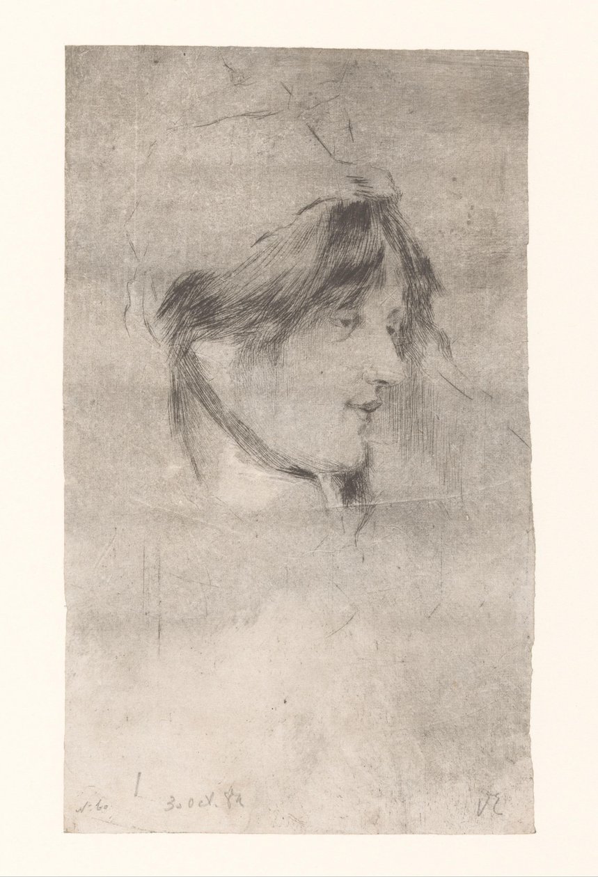 Head of a Woman by Philip Zilcken (signed by artist)