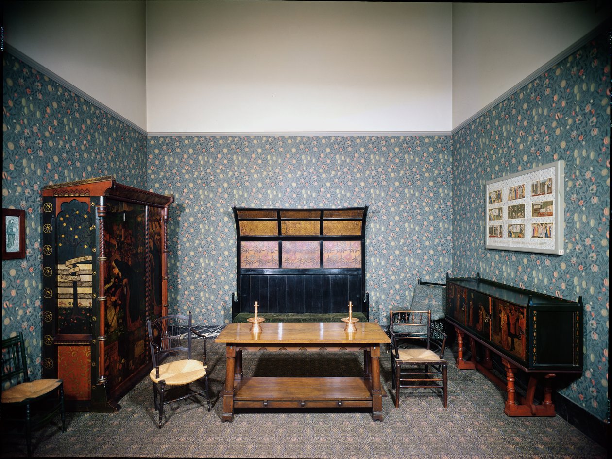 William Morris interior, c.1860 by Philip and Morris William (1833 96) Webb