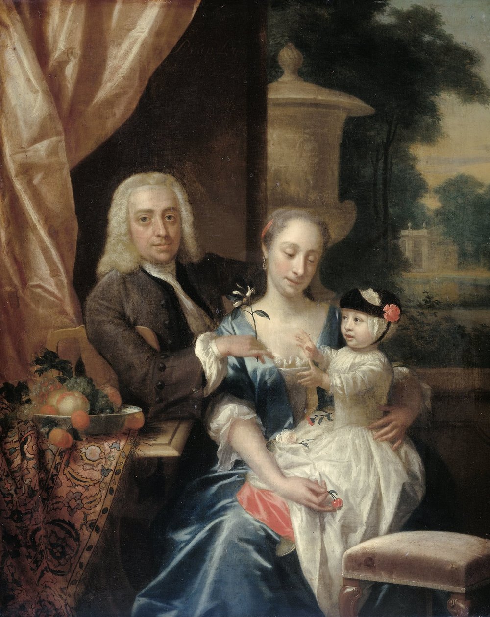 Isaac Parker (1702-1755), his Wife Justina Johanna Ramskrammer (1702-1798) and their Son Willem Alexander (1740-1747) by Philip van Dijk