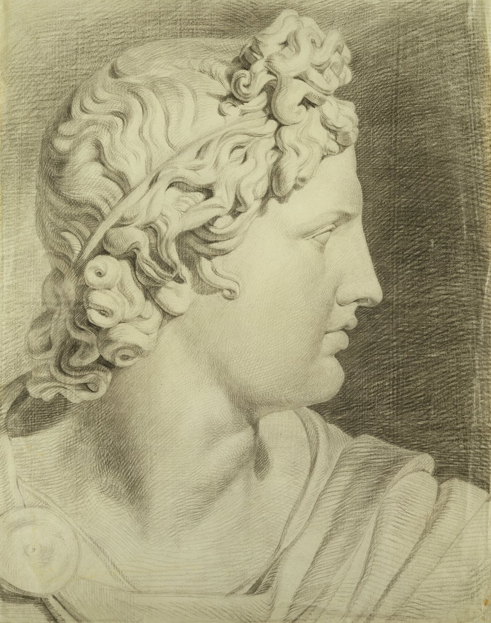 Head of the Apollo from the Belvedere in Profile to the Right, 1800 by Philipp Otto Runge