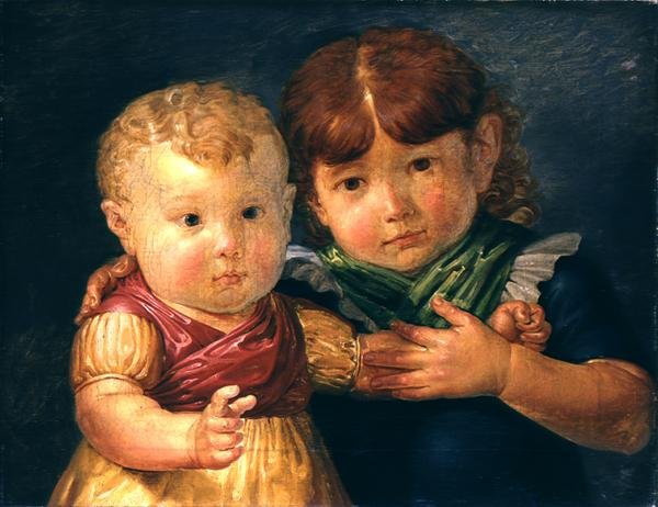 The Artists Children, Maria Dorothea and Otto Sigismund Runge, 1809 by Philipp Otto Runge