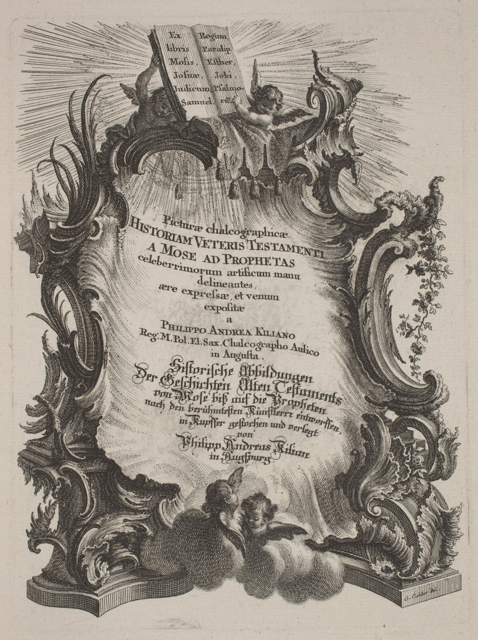 Picturae Chalcographicae Historiam Veteris et Novi Testamenti by Philipp Andreas Kilian after Various Artists, Johann Michael Wagner