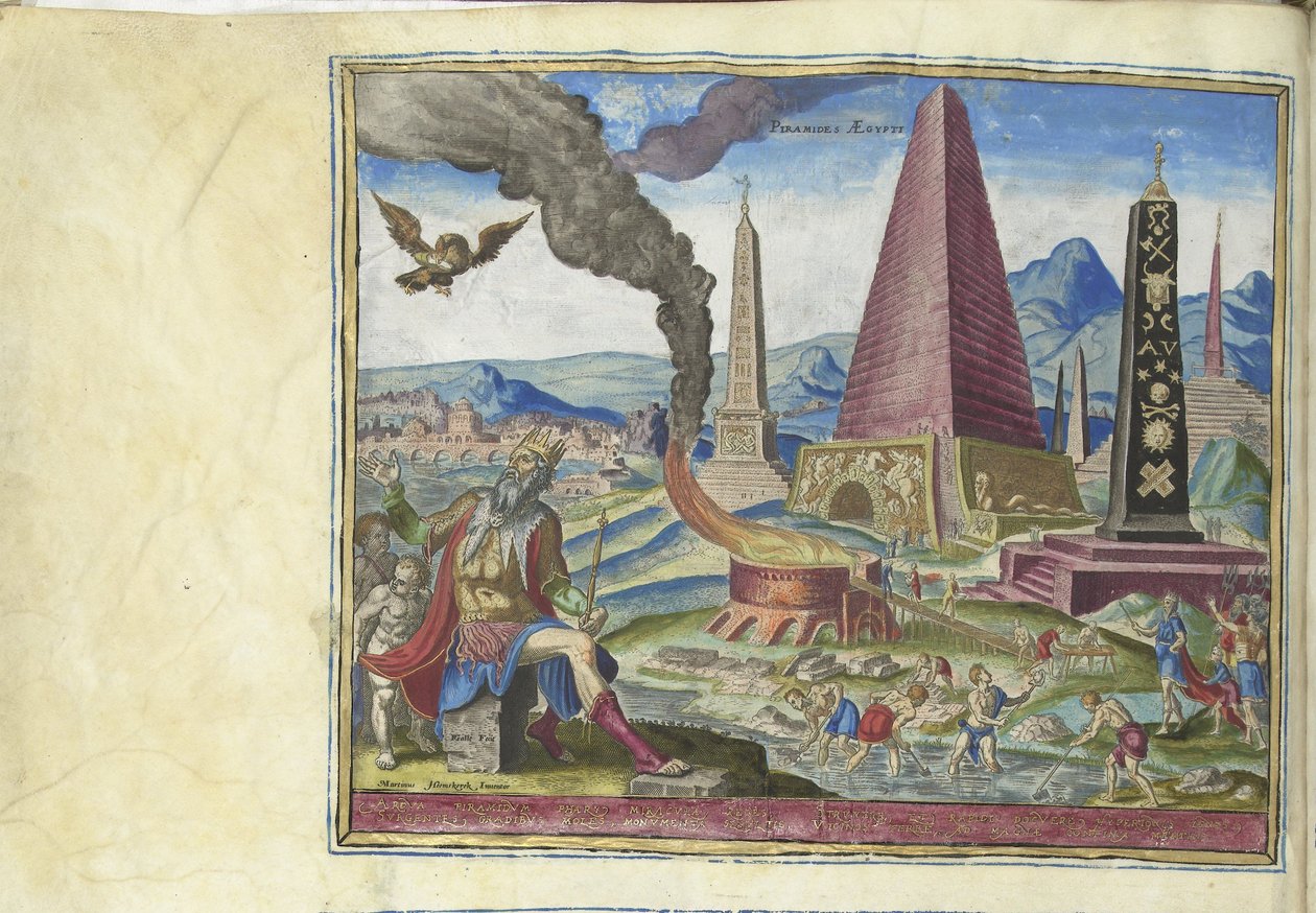 The Pyramids of Egypt from the Series The Eighth Wonders of the World, 1572 by Philipp Galle