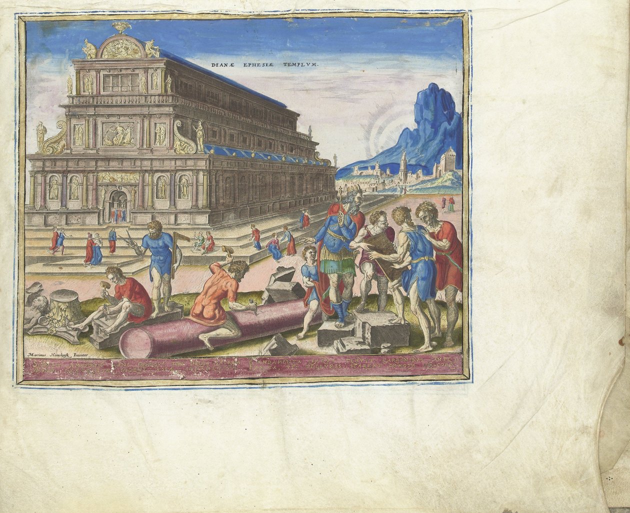 The Temple of Diana at Ephesus from the Series The Eighth Wonders of the World, 1572 by Philipp Galle