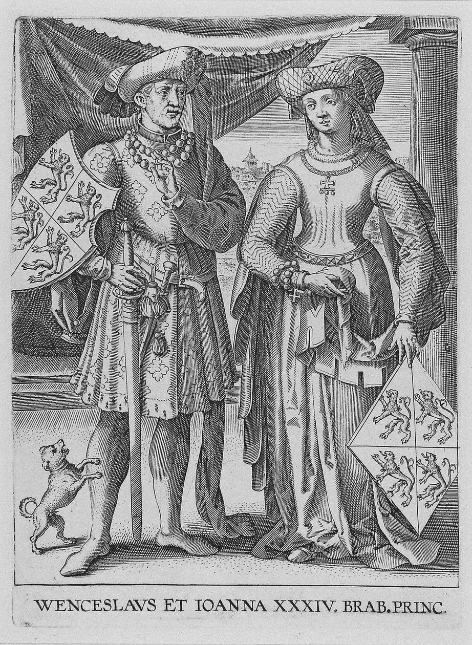 Wenceslaus I, Duke of Luxembourg and Joanna, Duchess of Brabant, ca. 1600 by Philipp Galle