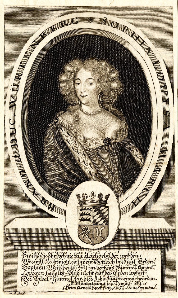Portrait of Sophie Louise of Württemberg-Stuttgart, Margravine by Philipp Kilian