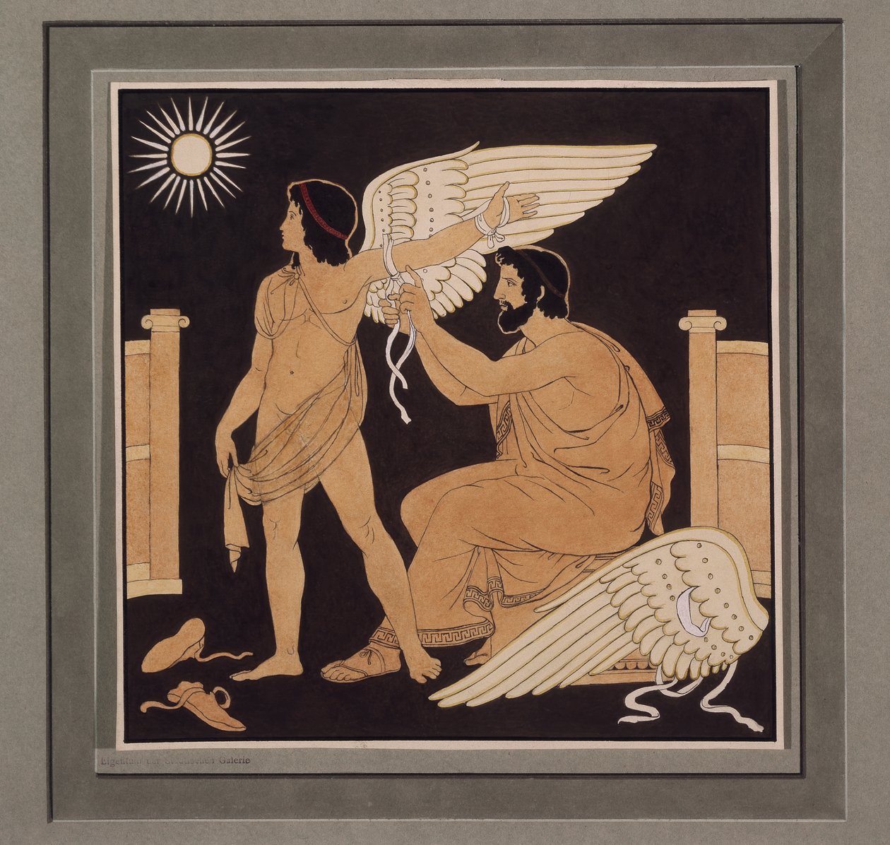 Daedalus Attaches a Wing to Icarus by Philipp Veit
