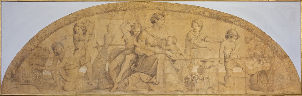 The Seven Fat Years - Cartoon for the Fresco in the Casa Bartholdy by Philipp Veit