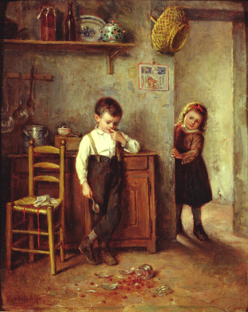 The Broken Jar by Philippe Francois Sauvage